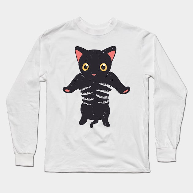 Cute Kitten Hug Long Sleeve T-Shirt by Urban_Vintage